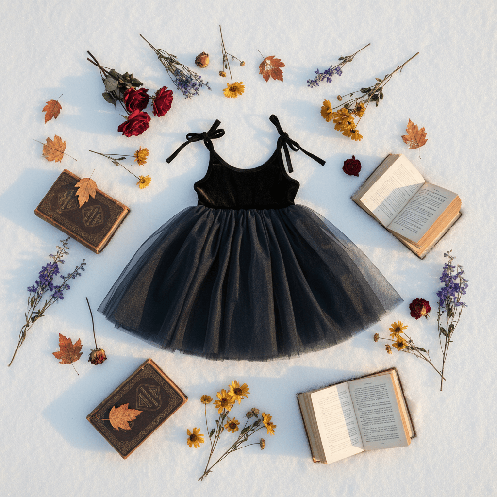 DOLLY VELVET COSMIC STRINGS TUTU DRESS black