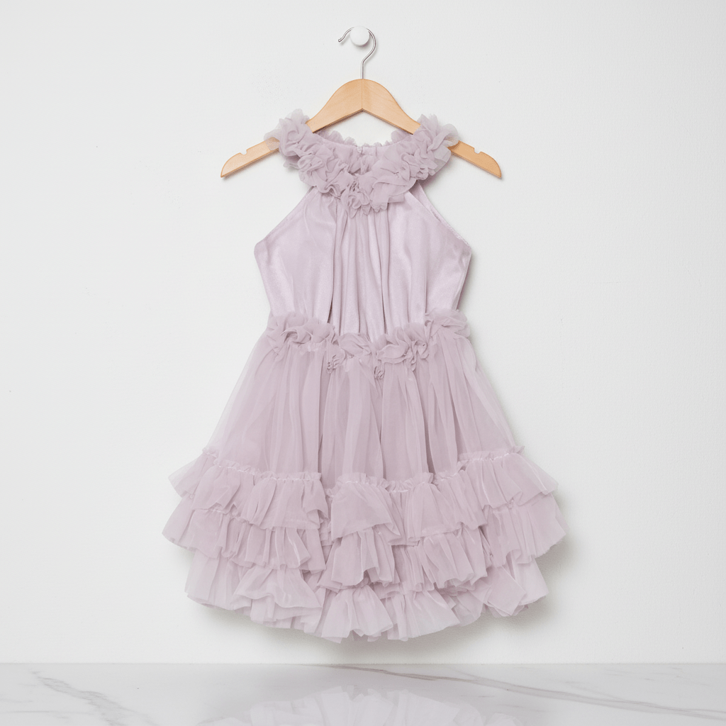 DOLLY by Le Petit Tom ® RUFFLED CHIFFON DANCE DRESS little lavender