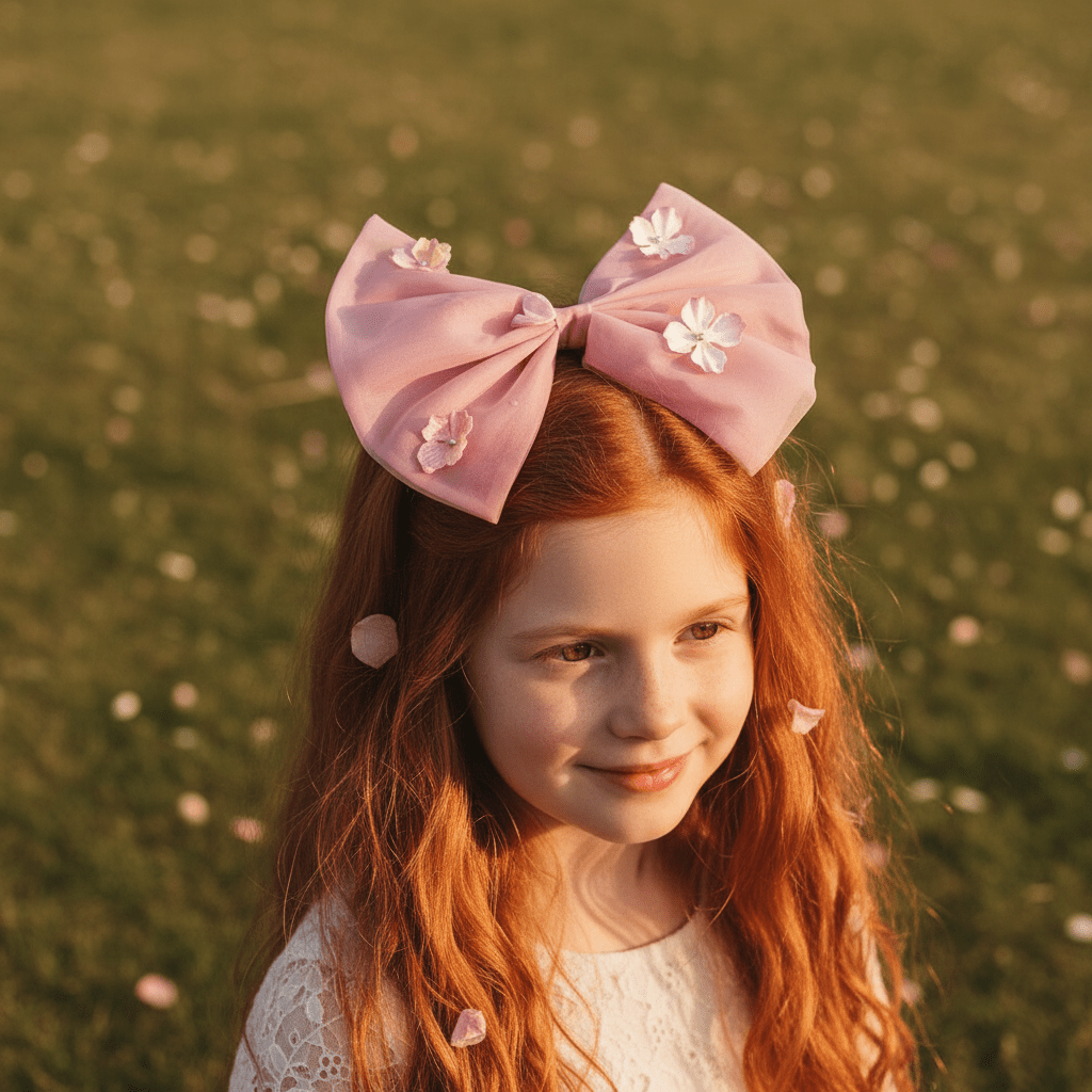 DOLLY POTPOURRI BIG HAIR BOW mauve