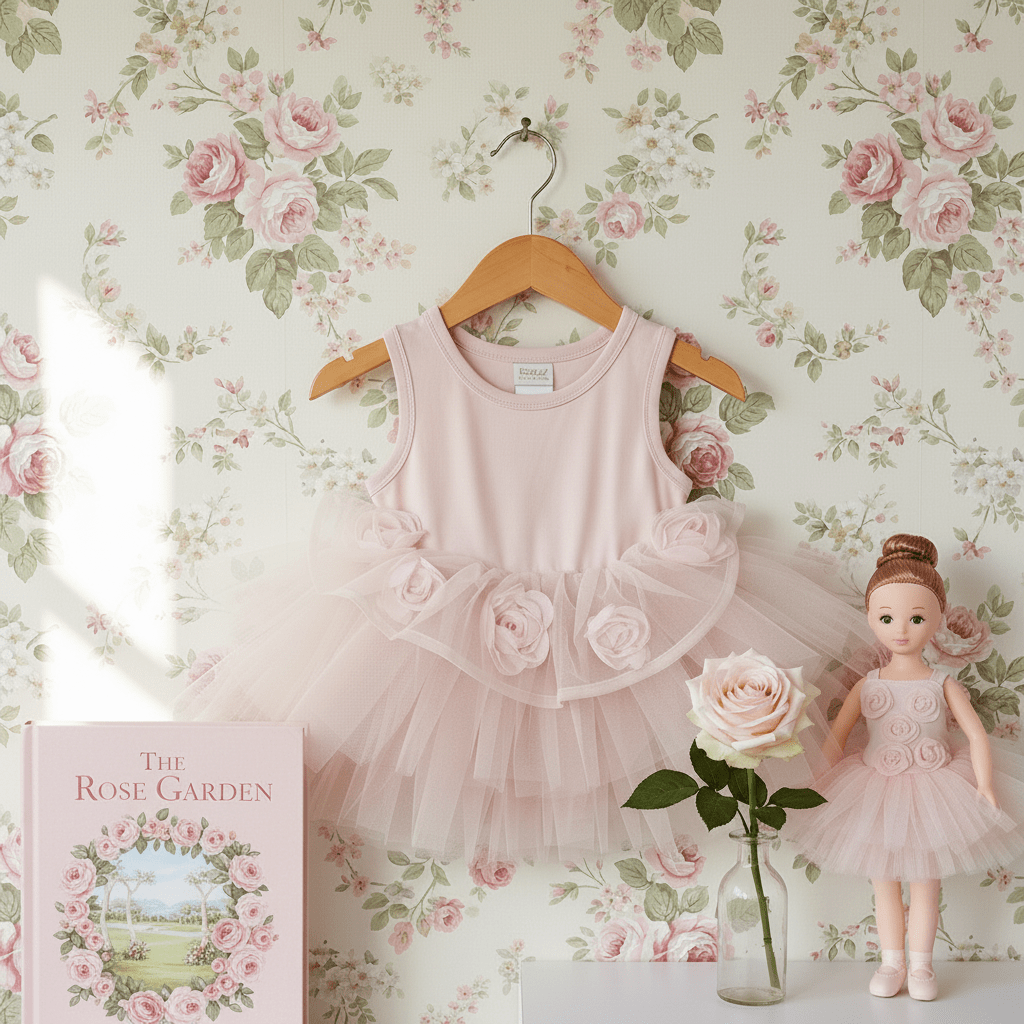 DOLLY® THE ROSE GARDEN TULLE TIMELESS TUTU LEOTARD DRESS dollypink