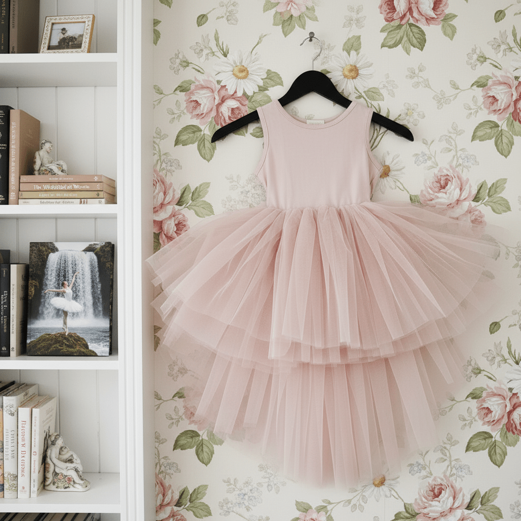 DOLLY HIGH-LOW WATERFALL TUTU DRESS pink
