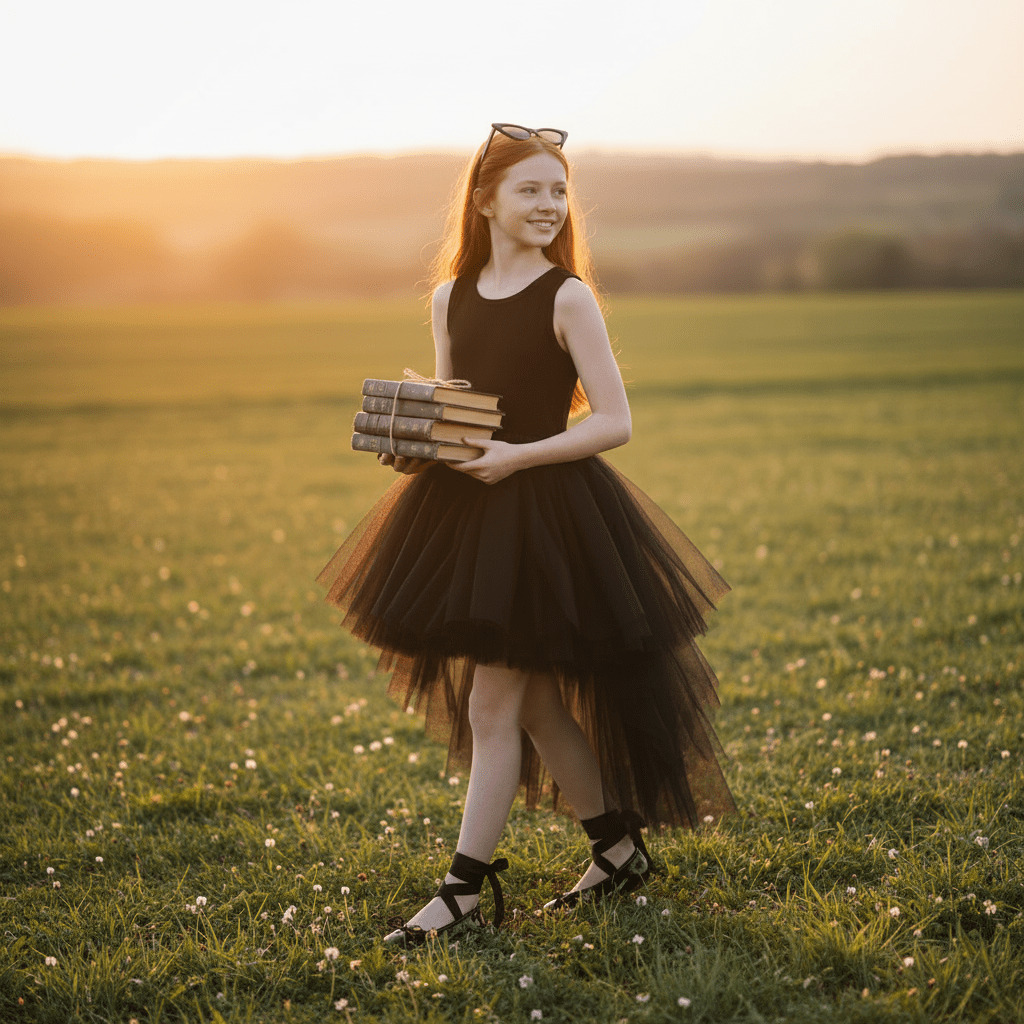 DOLLY HIGH-LOW WATERFALL TUTU DRESS black