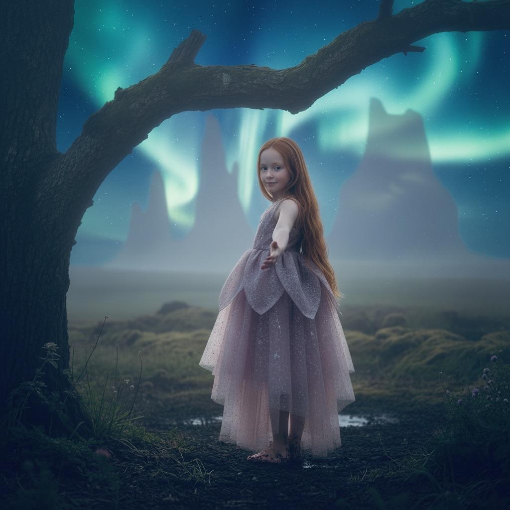DOLLY® The Elves of Iceland Queen Elf Dress — HILDUR dusty violet