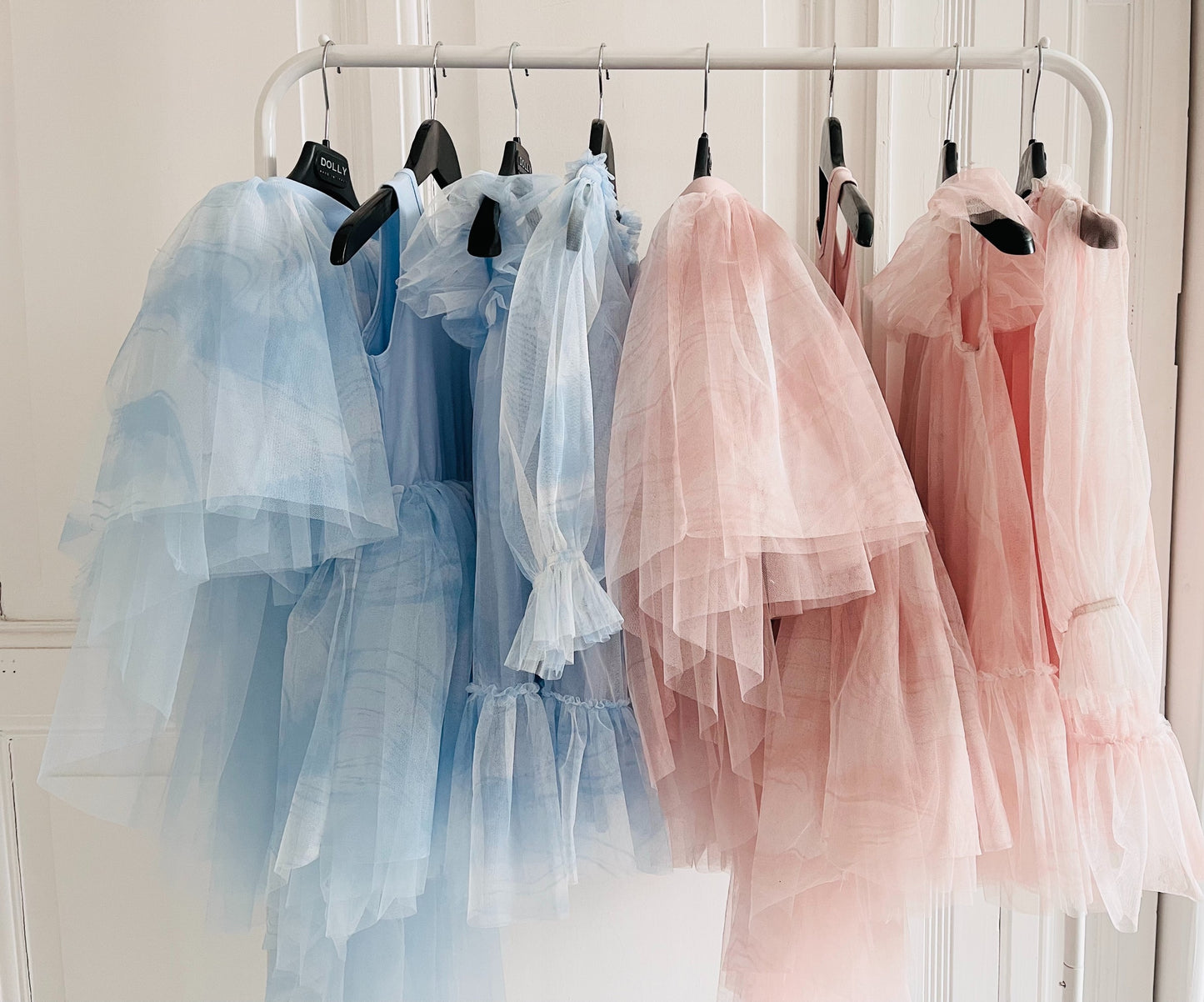 DOLLY® DREAMY TRAIN TULLE DRESS pink clouds ☁️