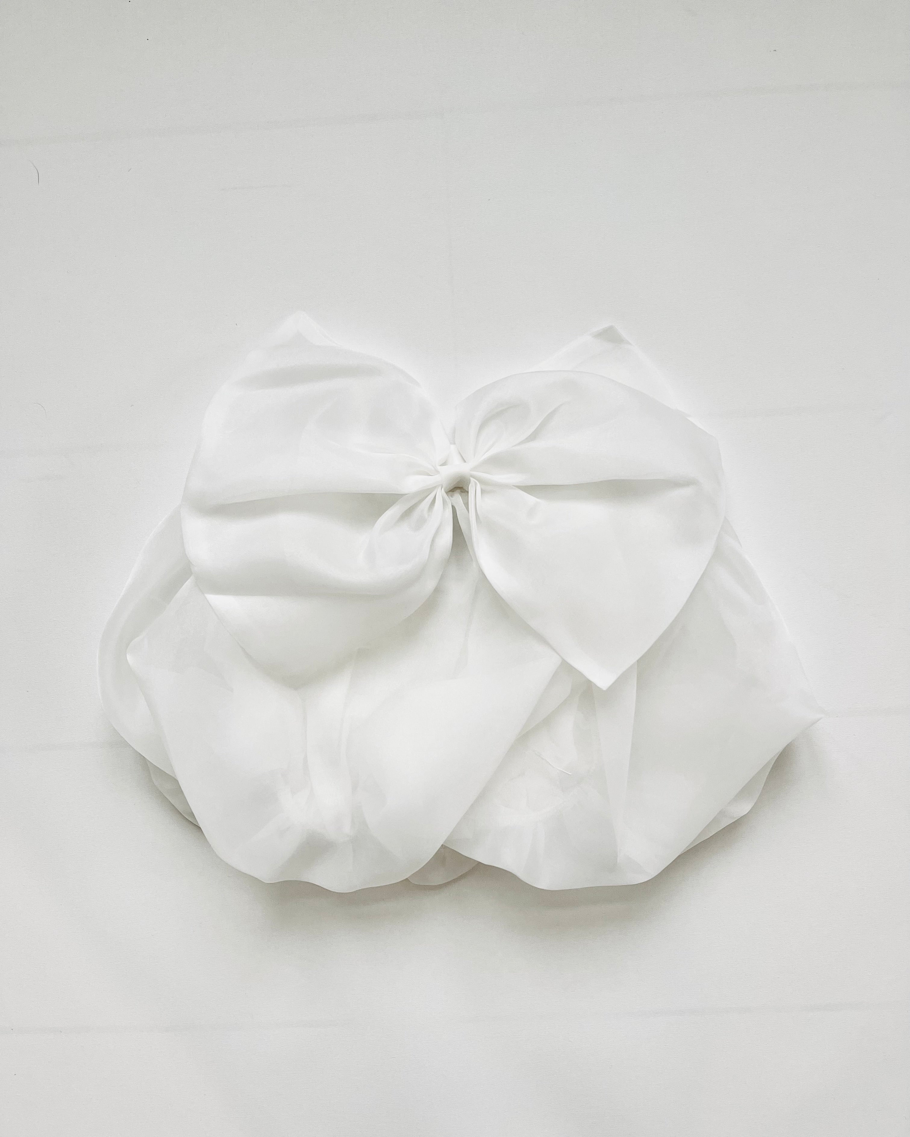 DOLLY WORLD BIG BOW PUFF BALLOON ORGANZA SKIRT white