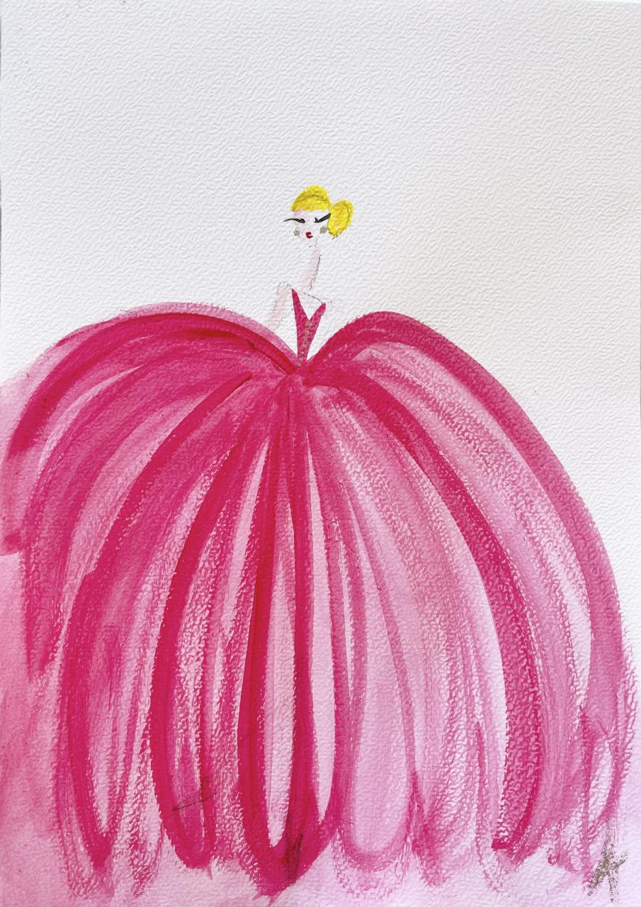 DOLLY Watercolor Barbie Princess Kids Tee