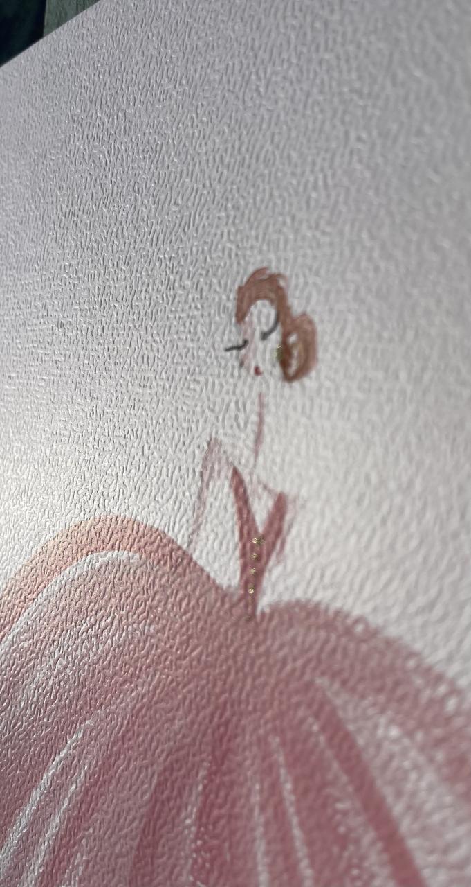 DOLLY Watercolor Pink Ballgown Ballerina Kids Tee