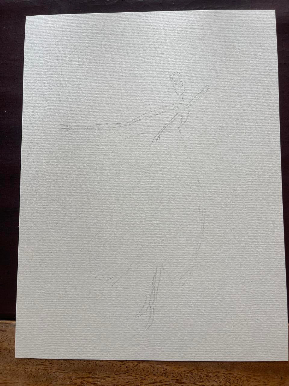 DOLLY Black Pearl Ballerina Watercolor Art Print