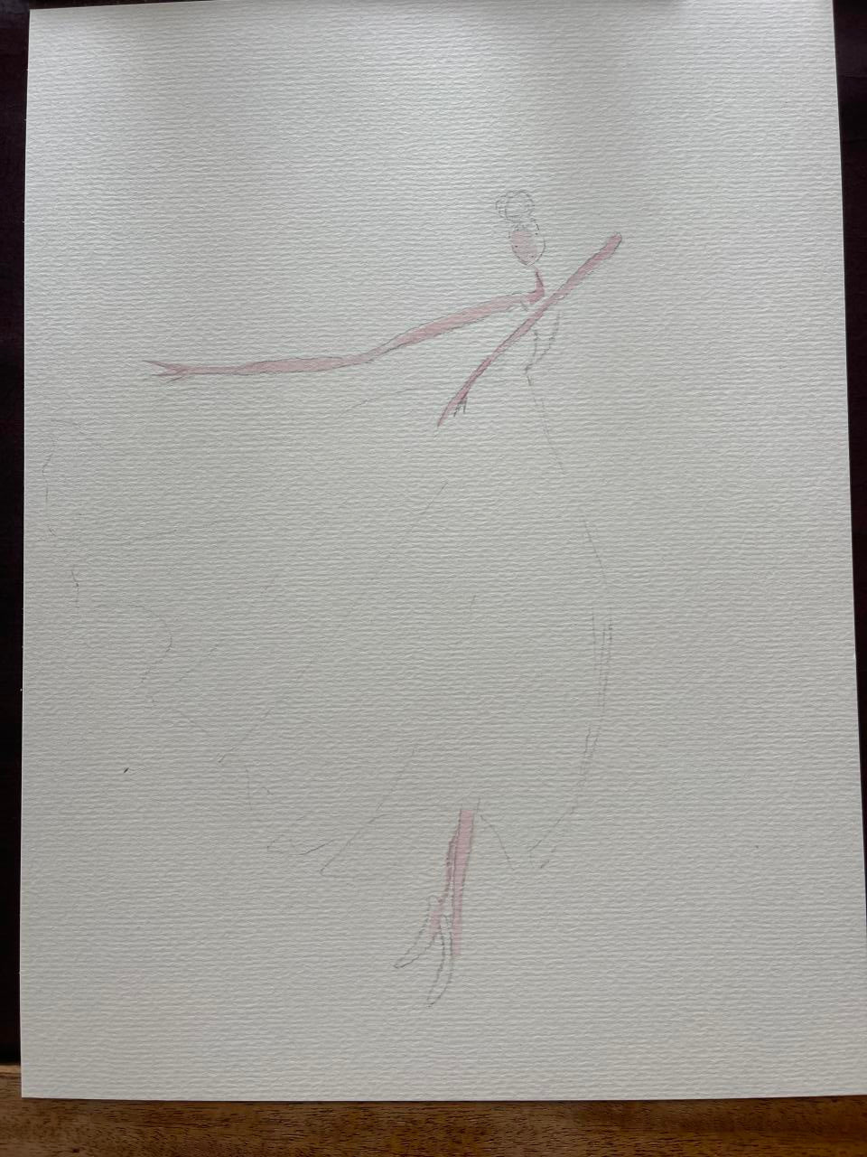 DOLLY Black Pearl Ballerina Watercolor Art Print