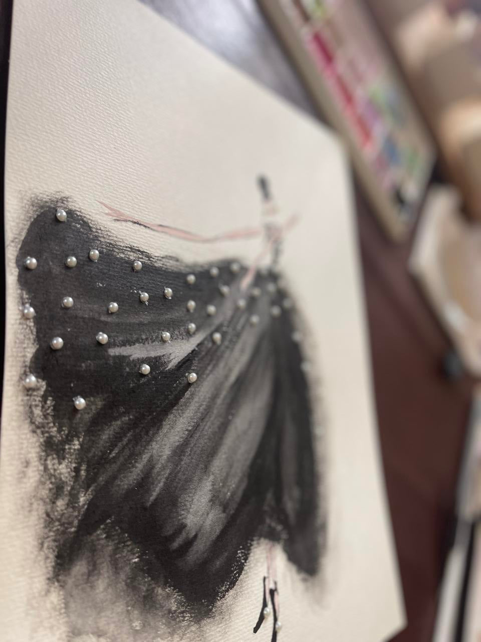 DOLLY Watercolor Black Pearl Ballerina Kids Tee