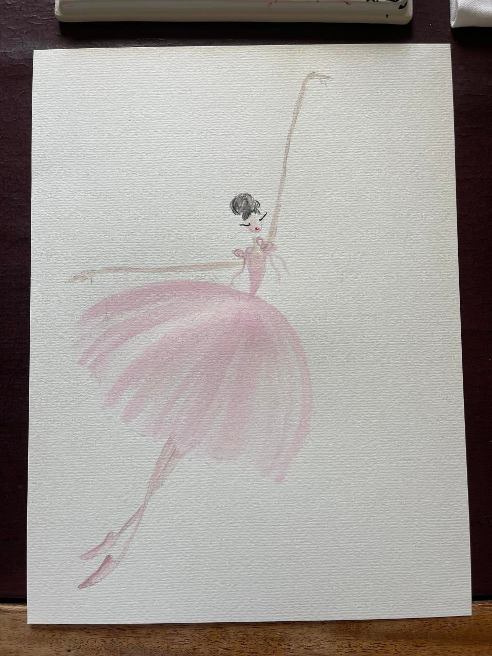 DOLLY Watercolor Dancing Ballerina dress Kids Tee