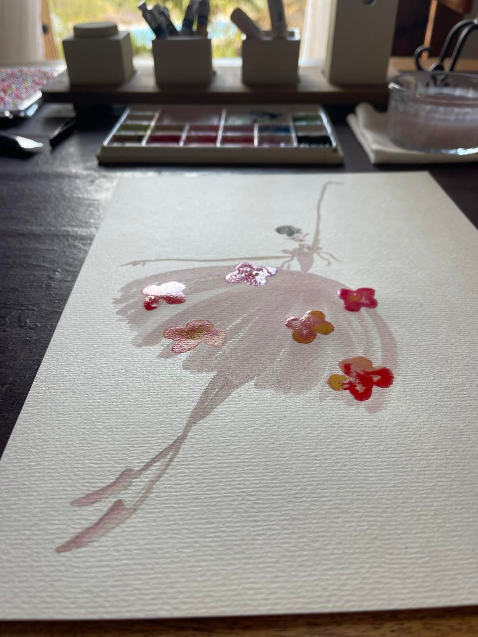 DOLLY Watercolor Potpourri Ballerina Kids Tee