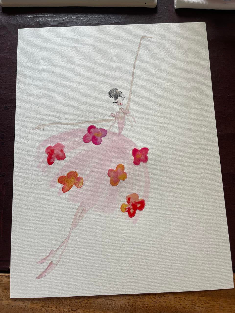 DOLLY Watercolor Potpourri Ballerina Kids Tee