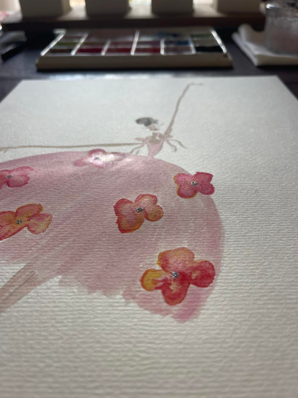 DOLLY Watercolor Potpourri Ballerina Kids Tee