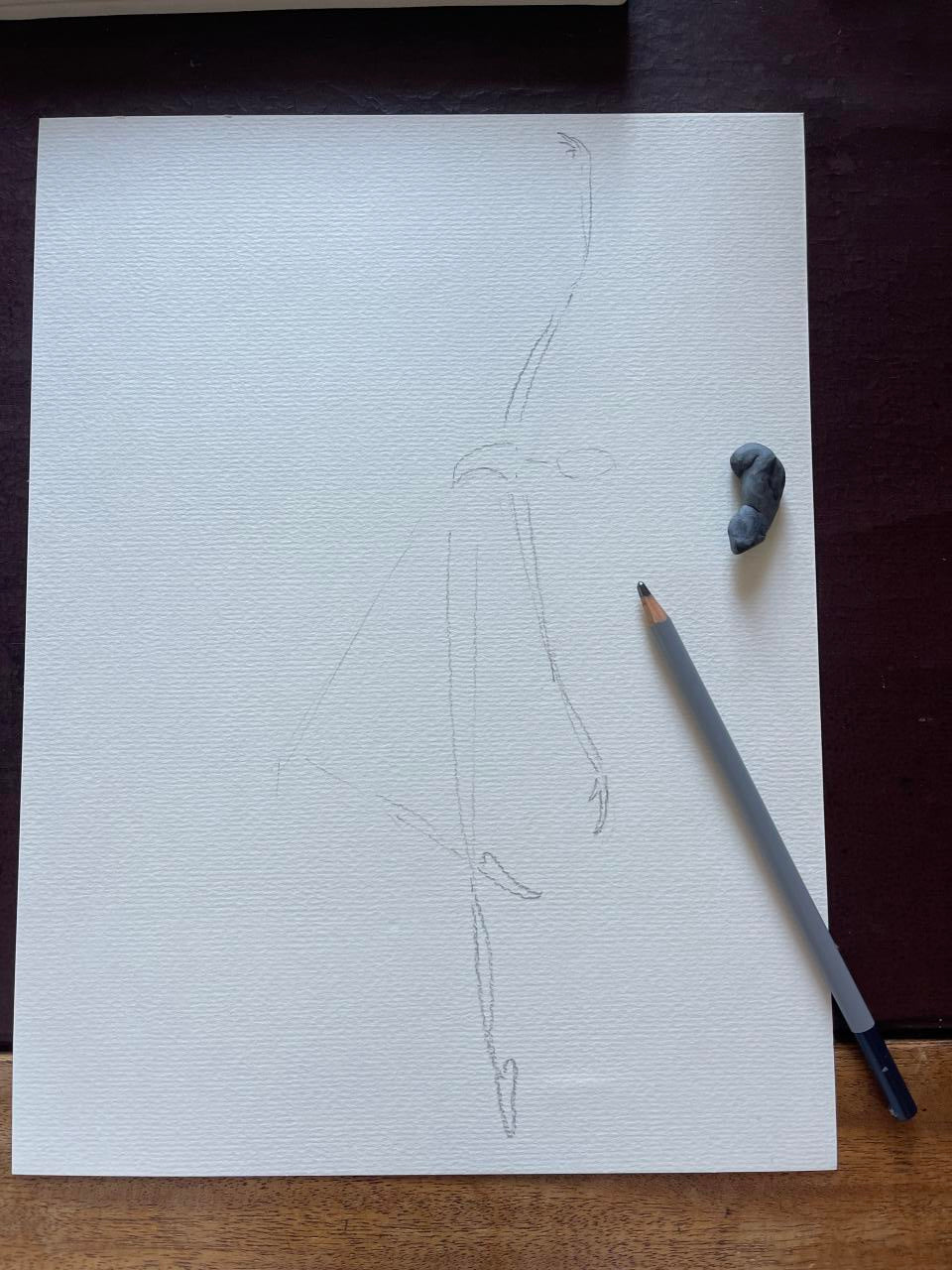 DOLLY Watercolor Gold Ballerina Kids Tee