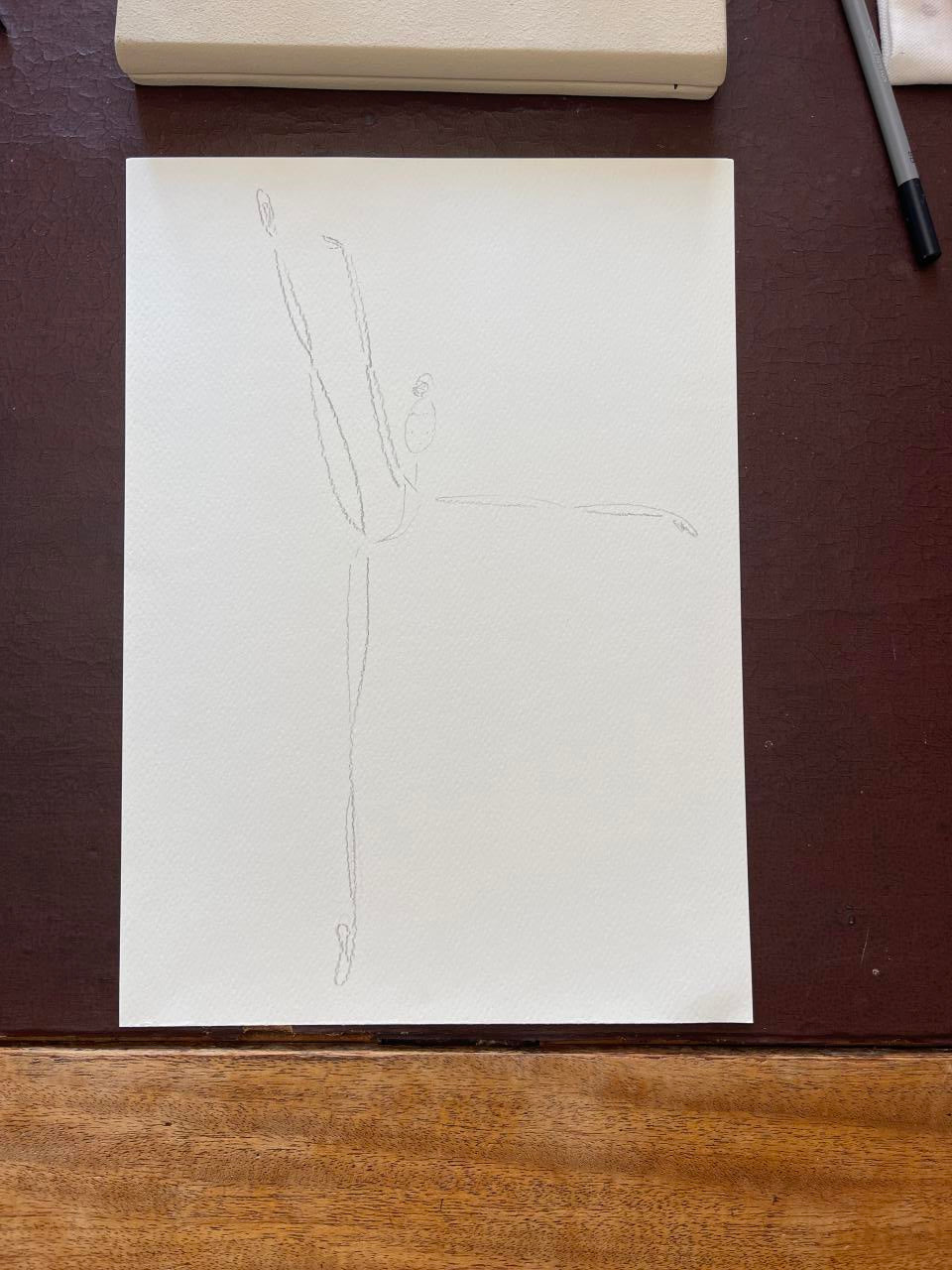 DOLLY Lavender Ballerina Watercolor Art Print