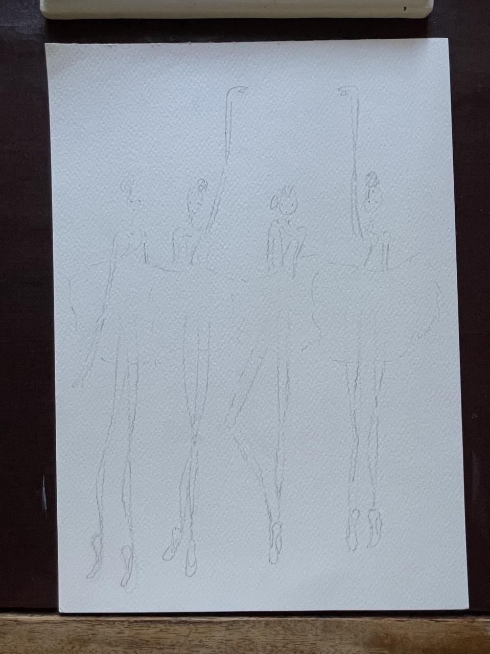 DOLLY Watercolor Girls have more fun Ballerina Art Print