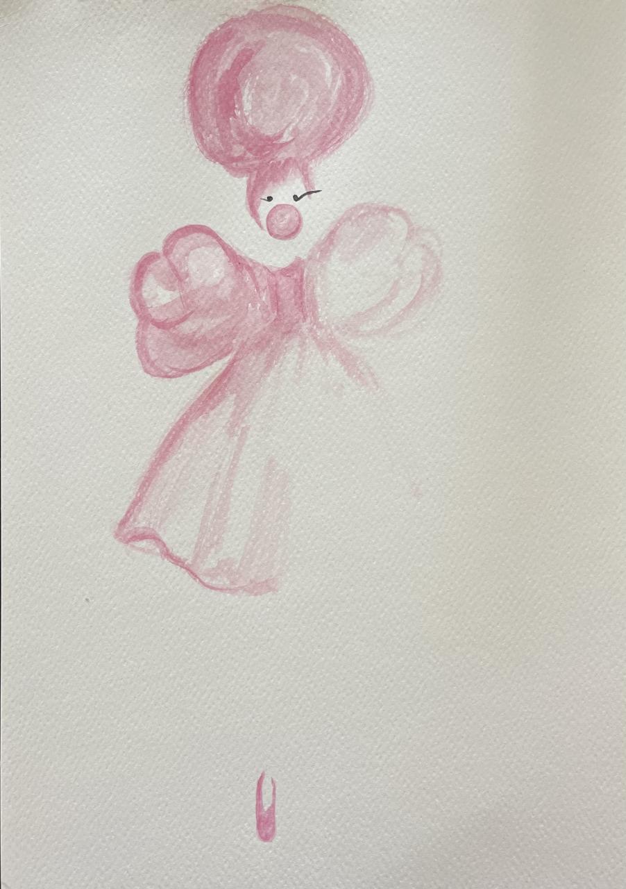 DOLLY Bubblegum Ballerina Watercolor Art Print