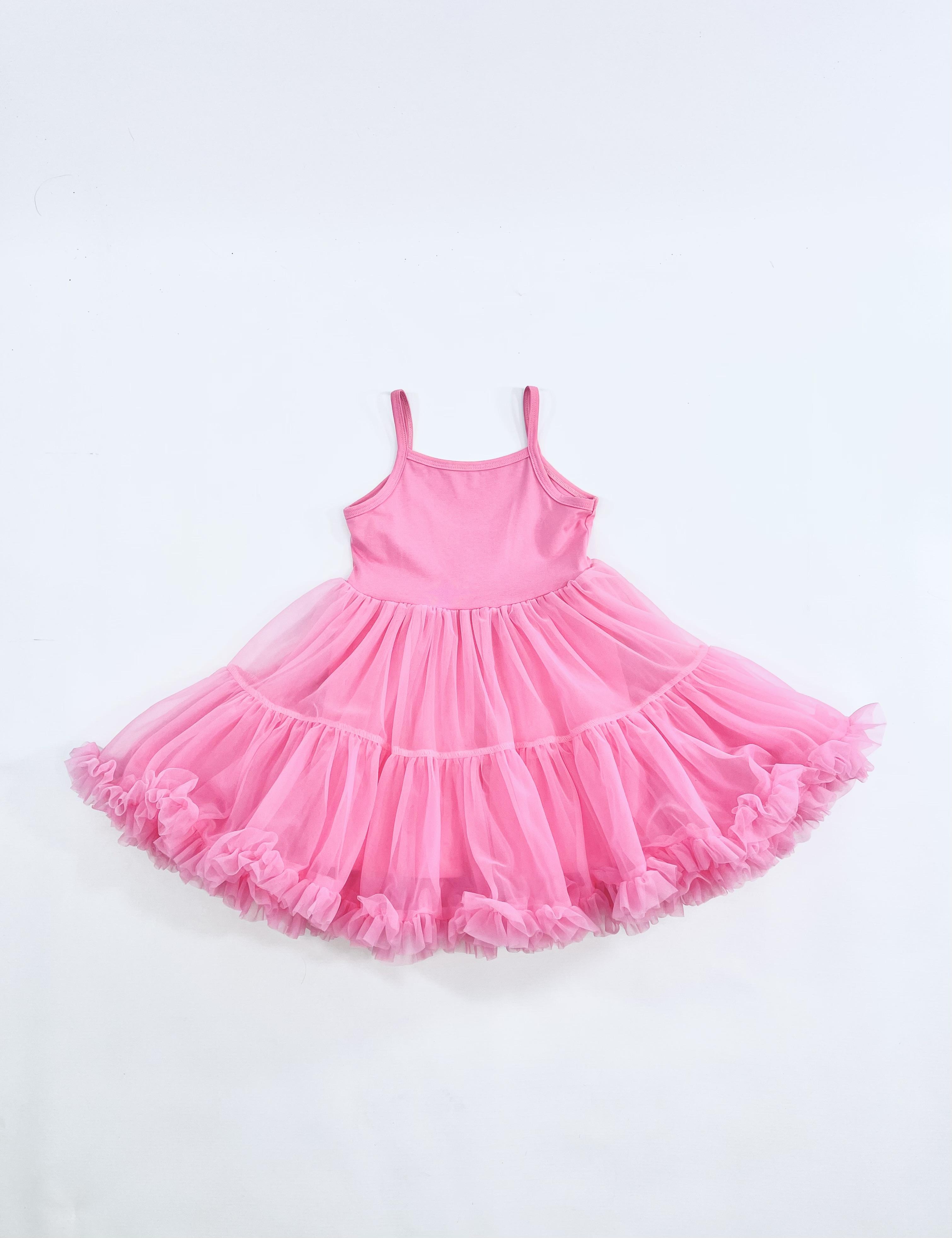 DOLLY PINK PLEASE! PETTI SPAGHETTI TUTU DRESS Aurora Bubblegum pink