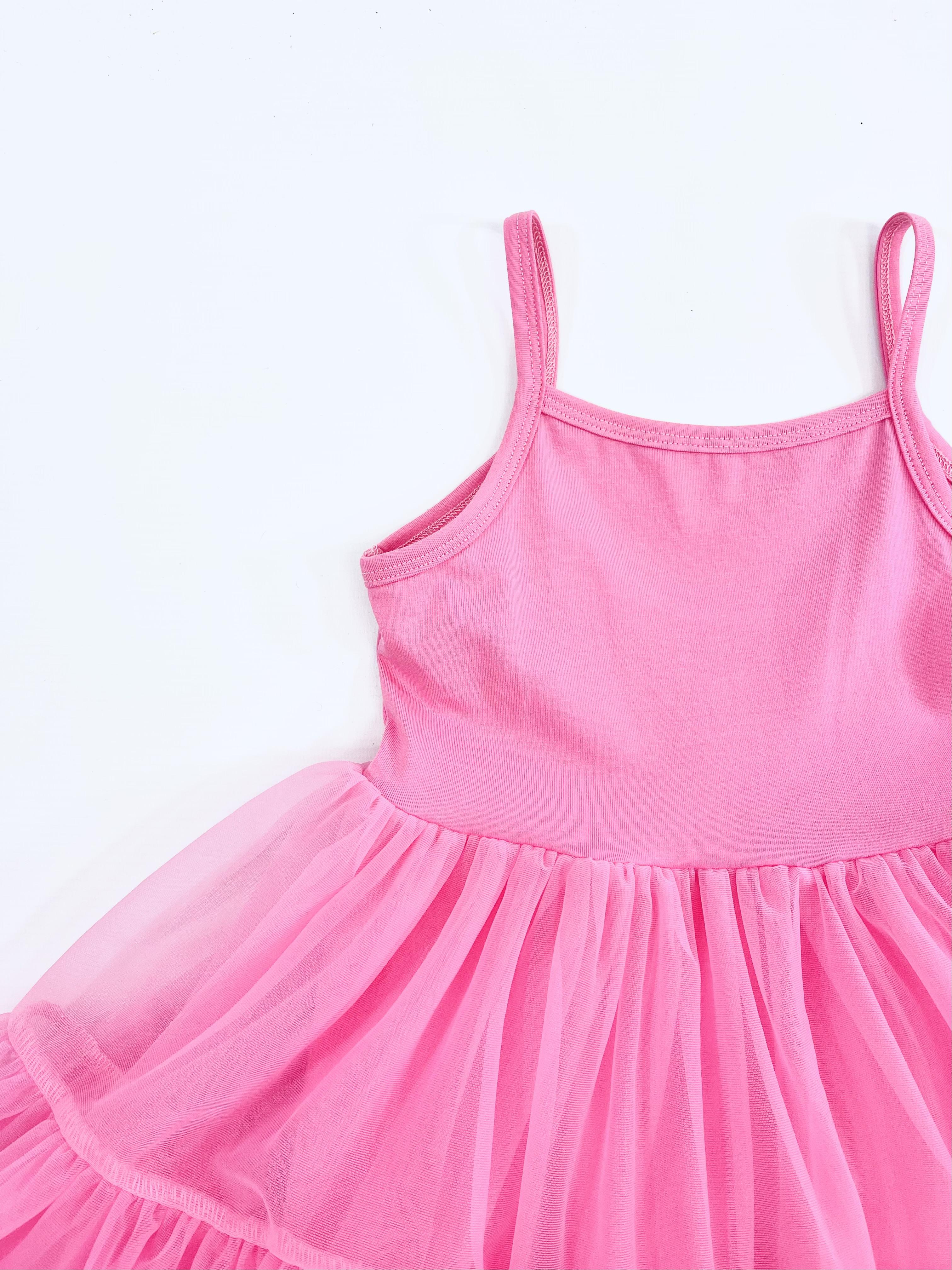 DOLLY PINK PLEASE! PETTI SPAGHETTI TUTU DRESS Aurora Bubblegum pink