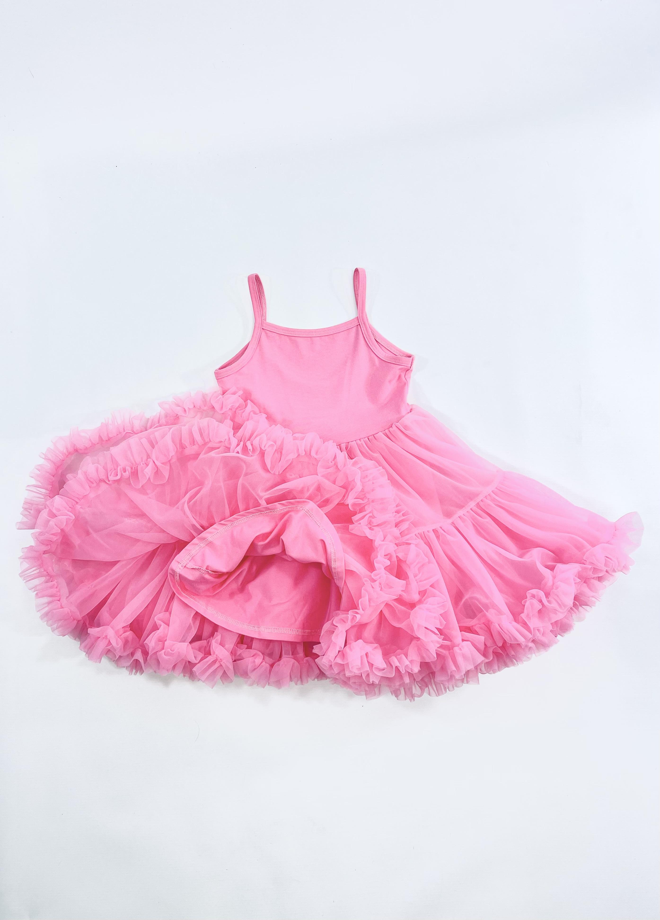 DOLLY PINK PLEASE! PETTI SPAGHETTI TUTU DRESS Aurora Bubblegum pink