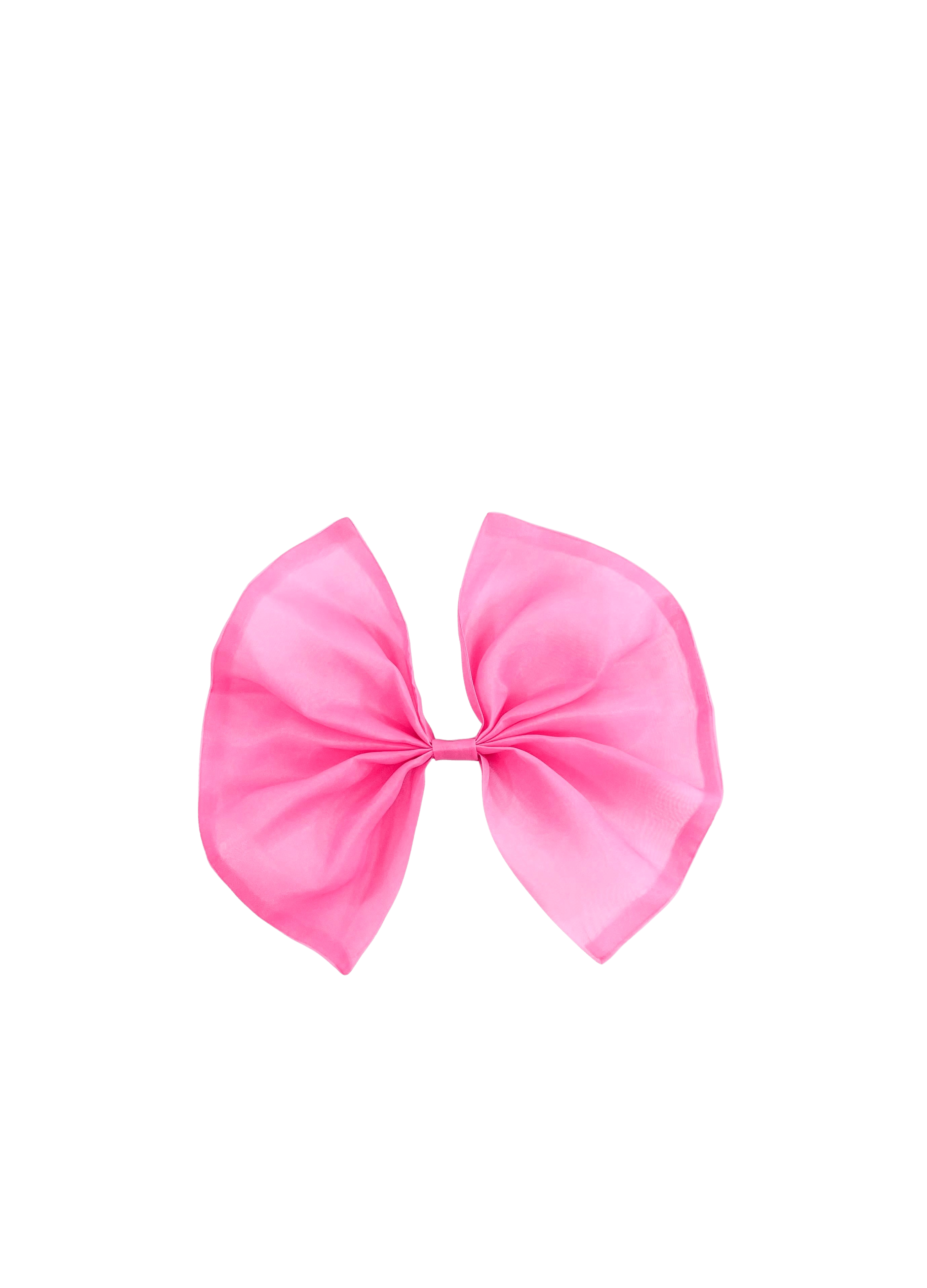 DOLLY PINK PLEASE! BIG ORGANZA HAIR BOW Aurora Bubblegum pink