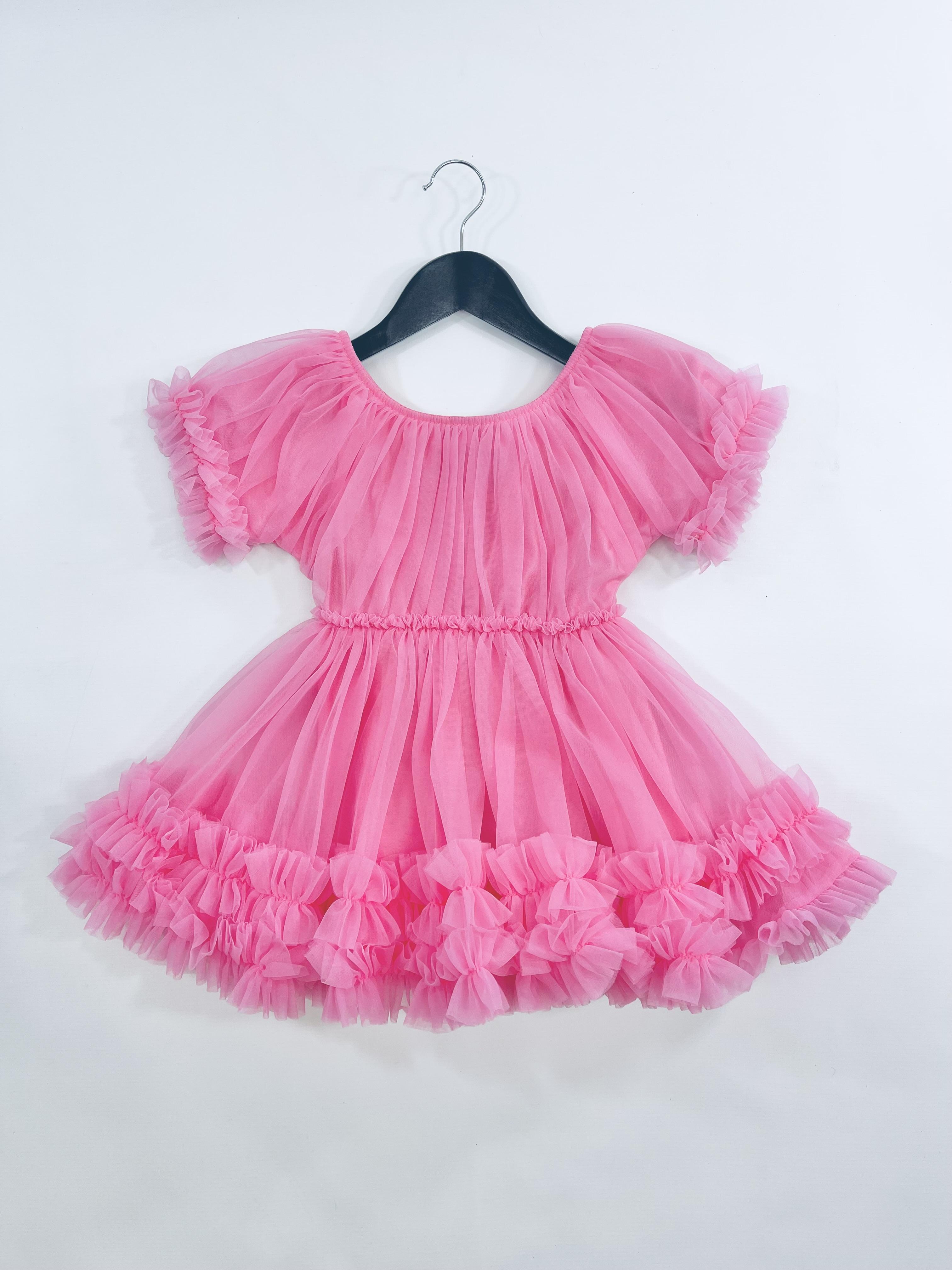 DOLLY PINK PLEASE! FRILLY DRESS Aurora Bubblegum pink