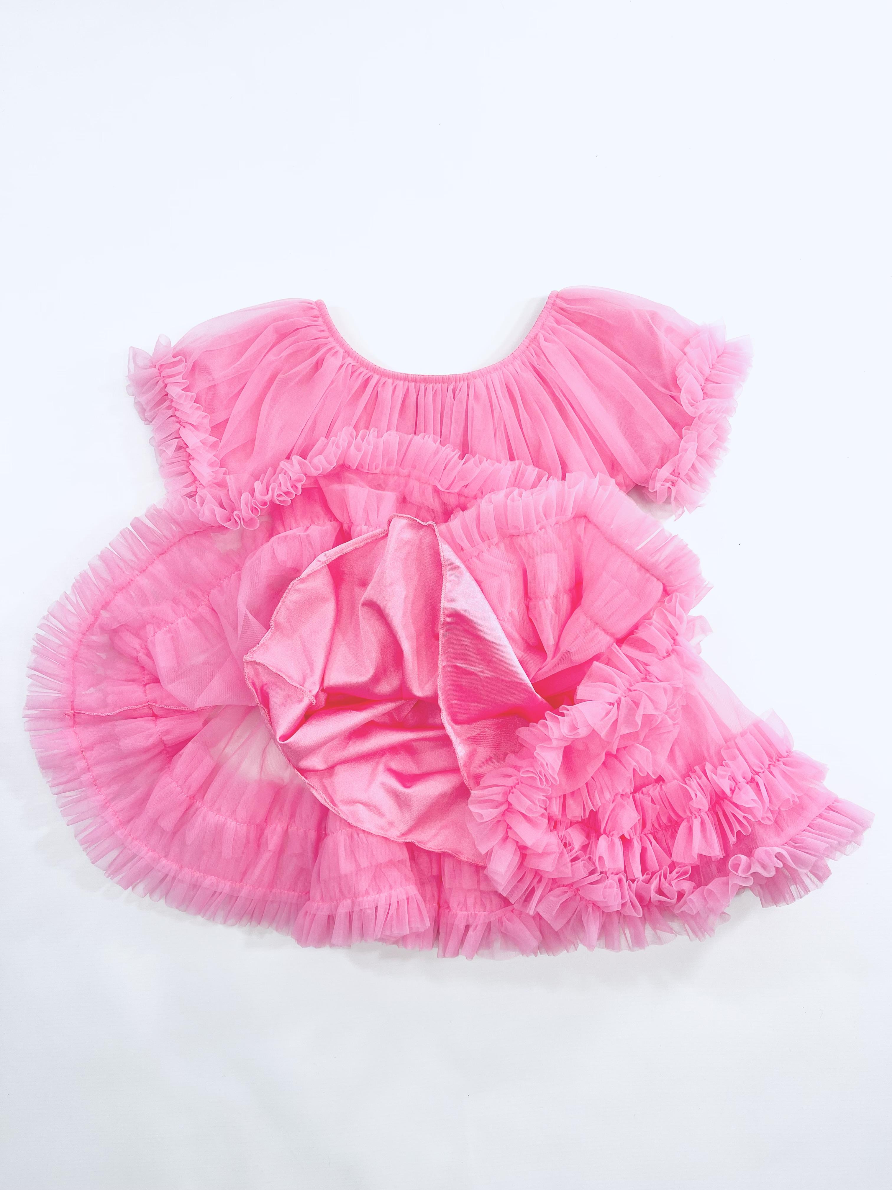 DOLLY PINK PLEASE! FRILLY DRESS Aurora Bubblegum pink