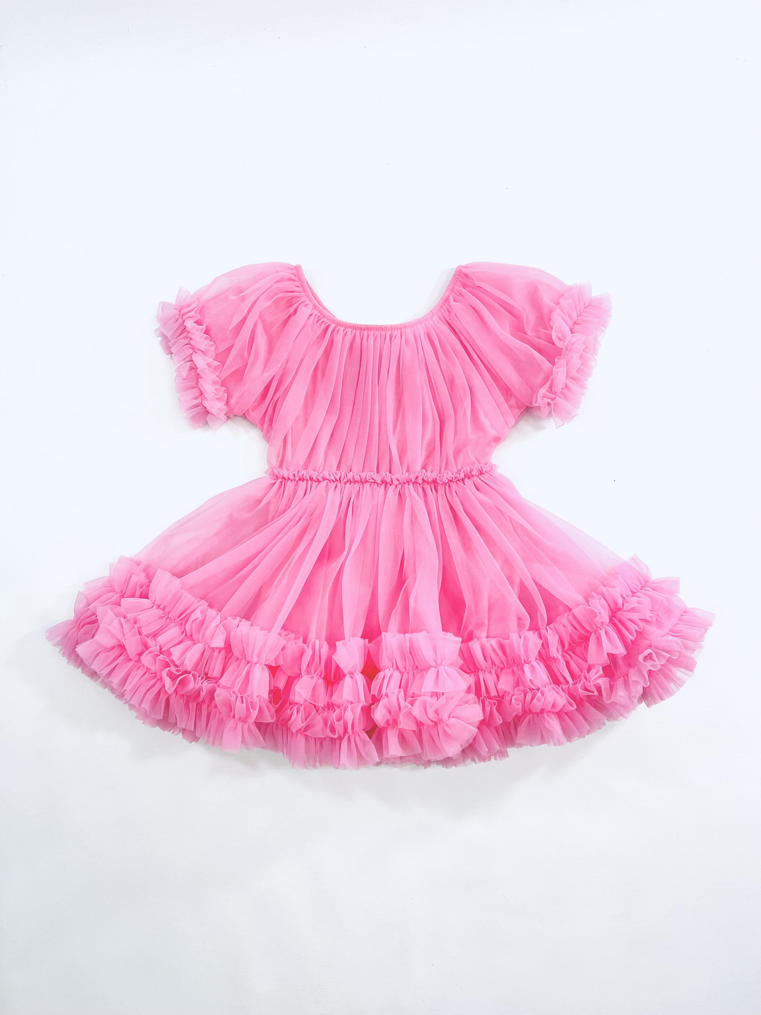DOLLY PINK PLEASE! FRILLY DRESS Aurora Bubblegum pink
