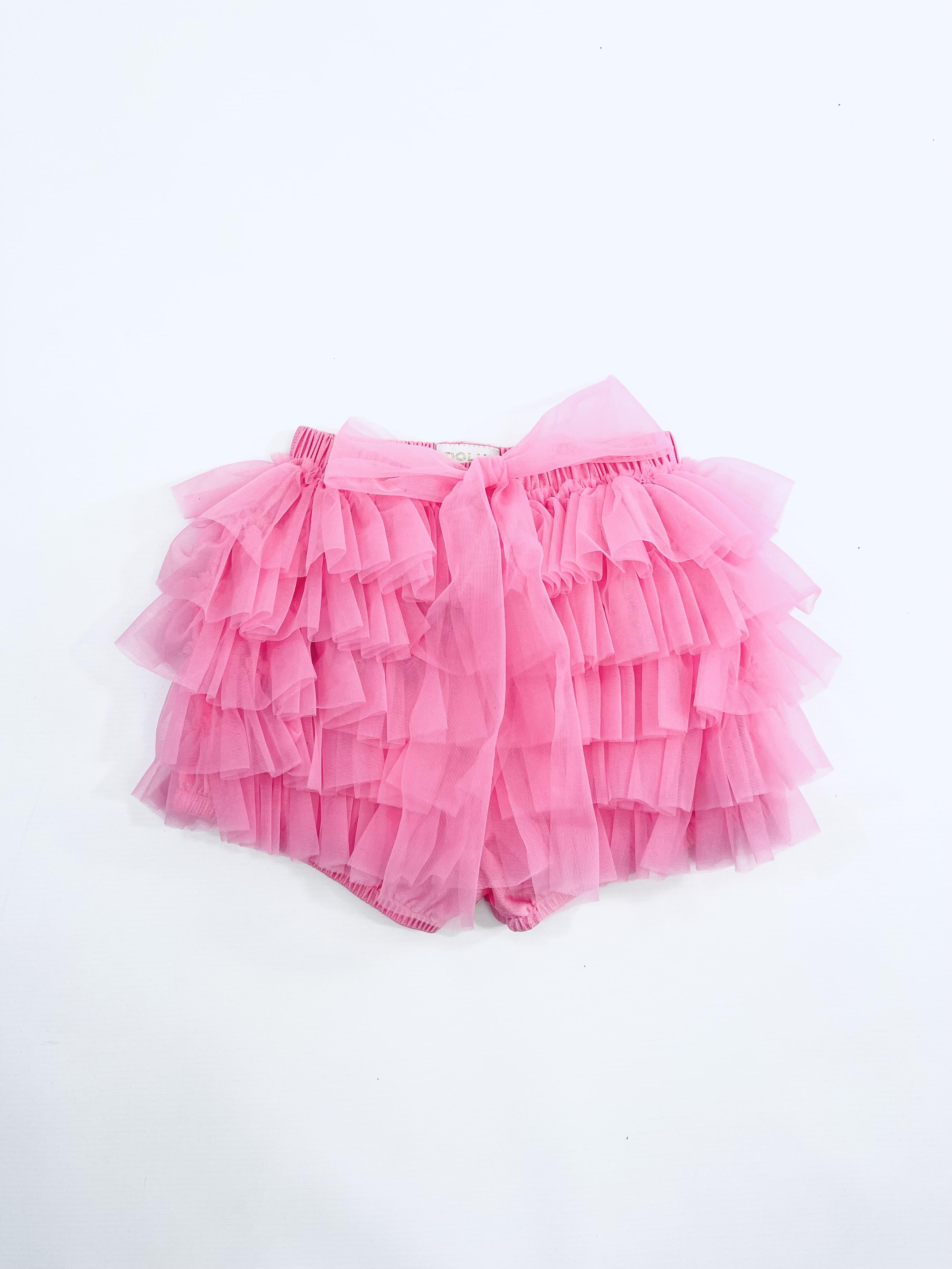 DOLLY PINK PLEASE! FRILLY PANTS TUTU BLOOMER Aurora Bubblegum pink