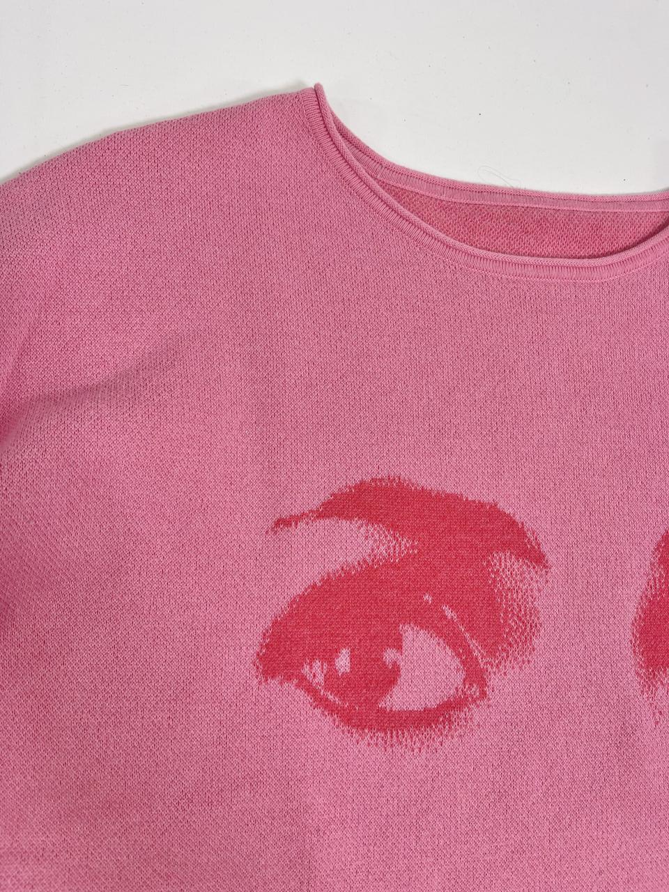 DOLLY Face Bubblegum pink Hotpink Crewneck Short Sleeve