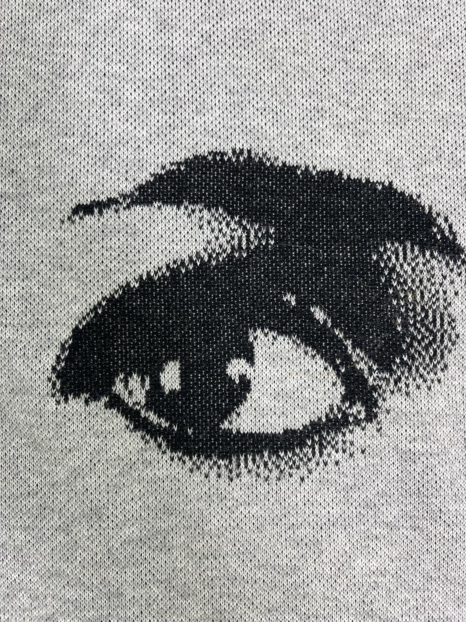 DOLLY Face Dorothy Lightgrey Black Sweater