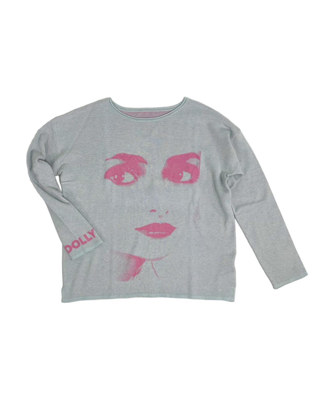 DOLLY Face Dorothy Powder Lightblue Bubblegum Pink Sweater