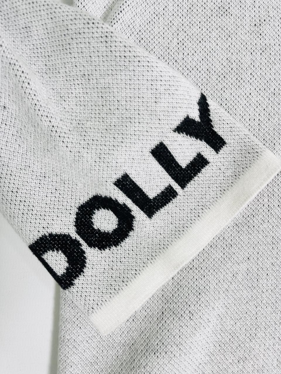 DOLLY Face Dorothy White Black Sweater