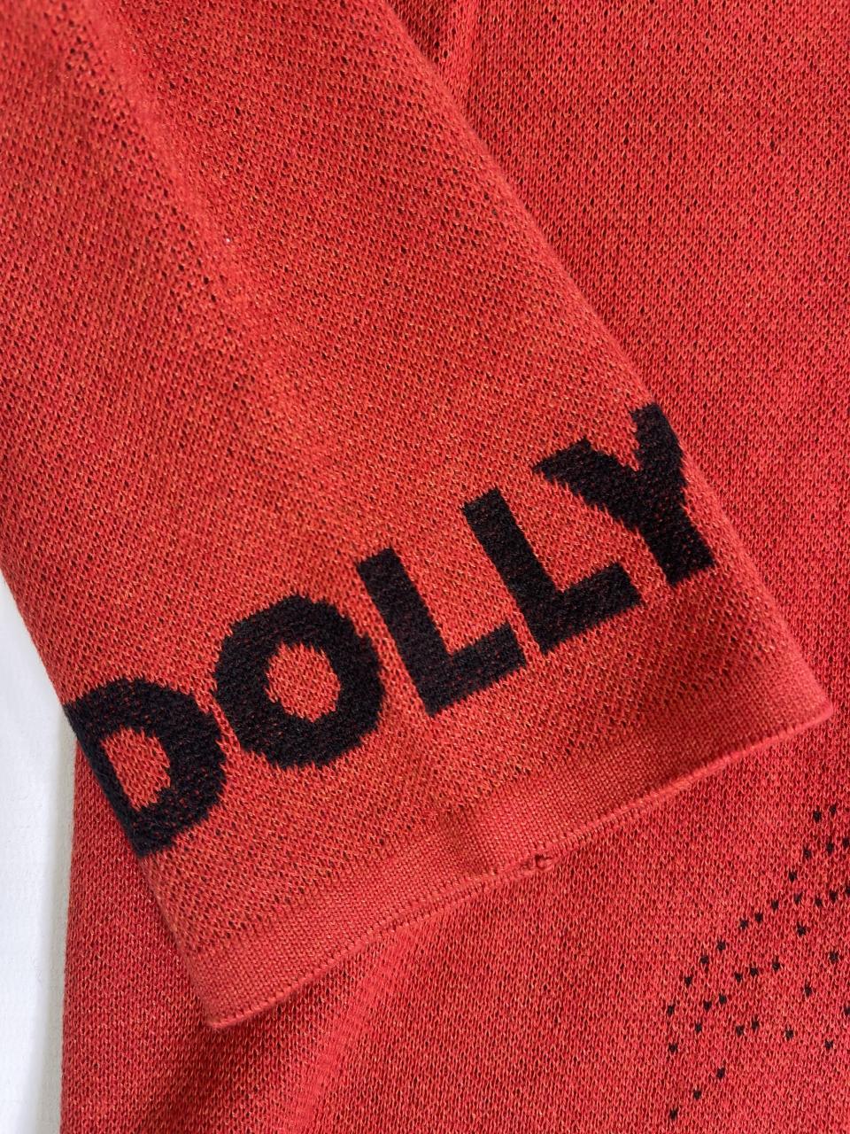 DOLLY Face Dorothy Red Black Sweater