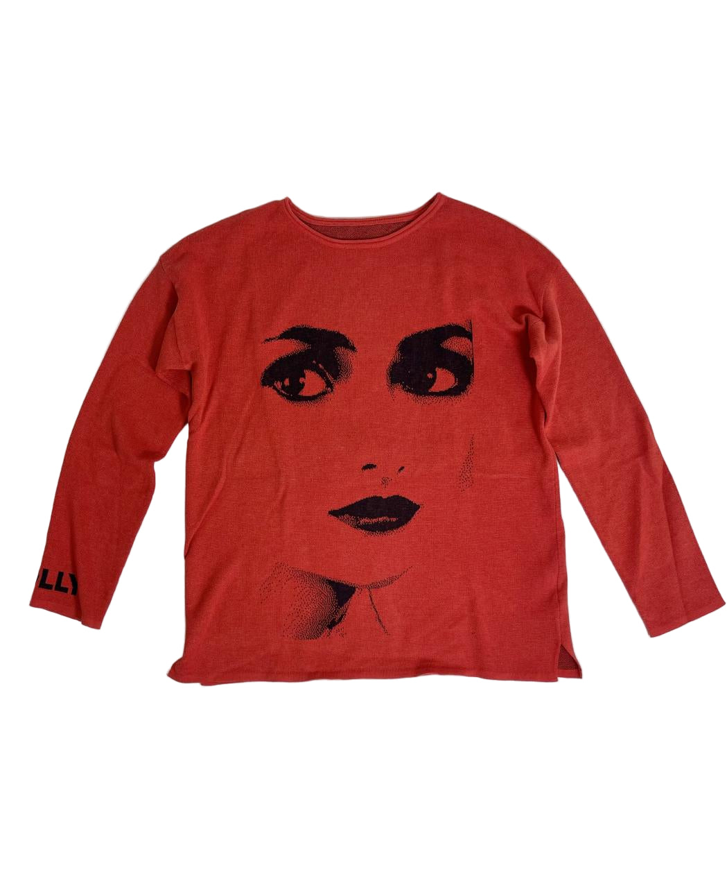 DOLLY Face Dorothy Red Black Sweater