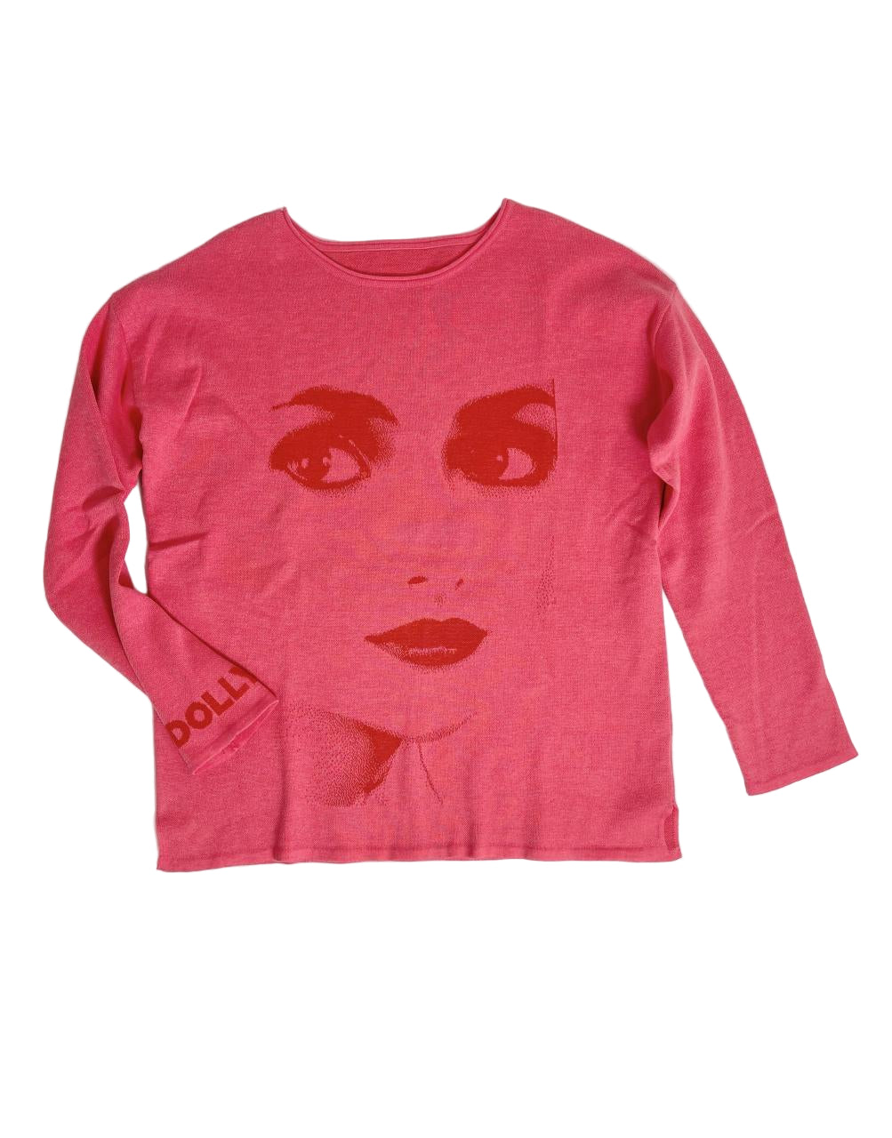 DOLLY Face Dorothy Hotpink Red Sweater