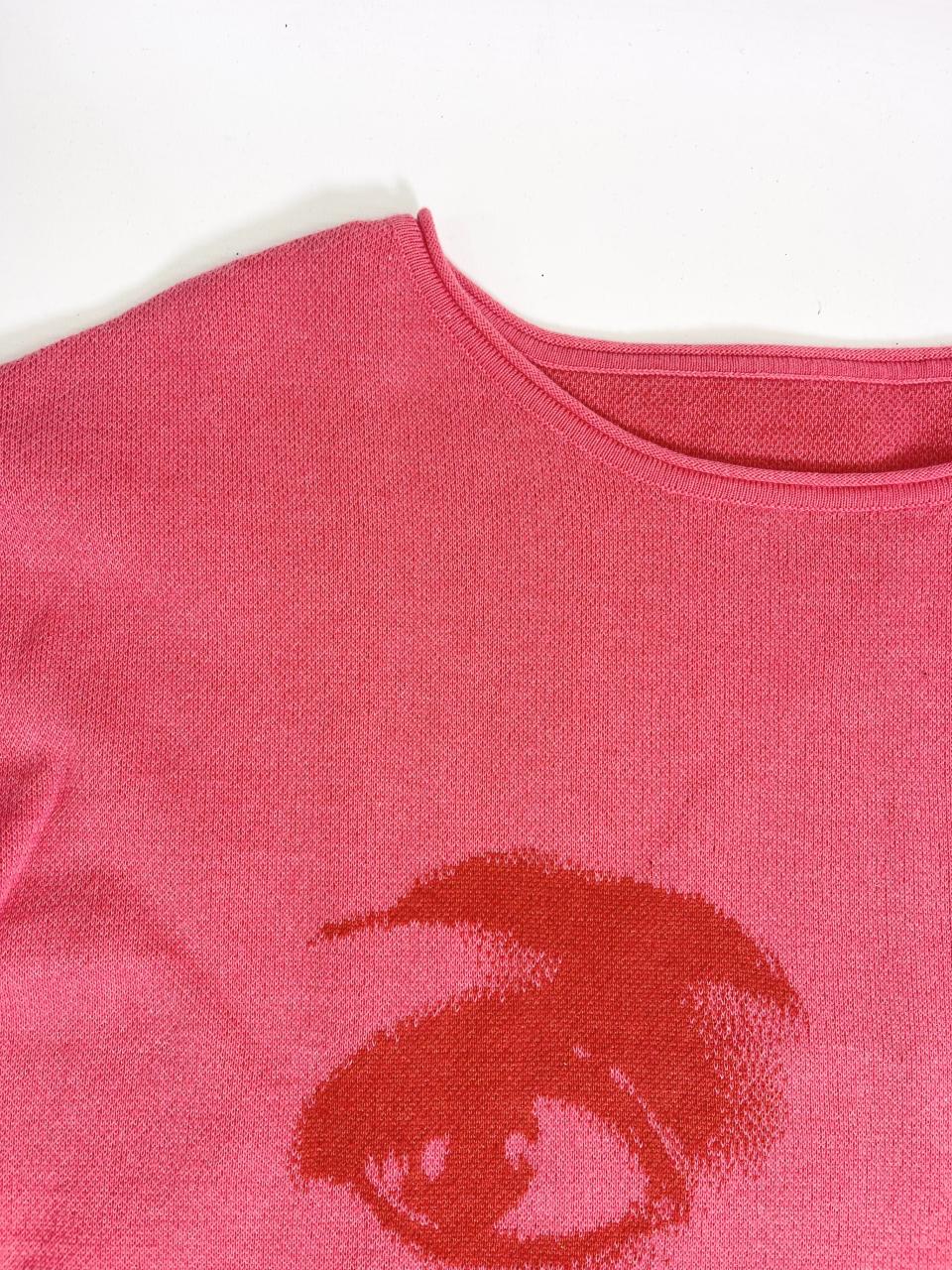 DOLLY Face Dorothy Hotpink Red Sweater