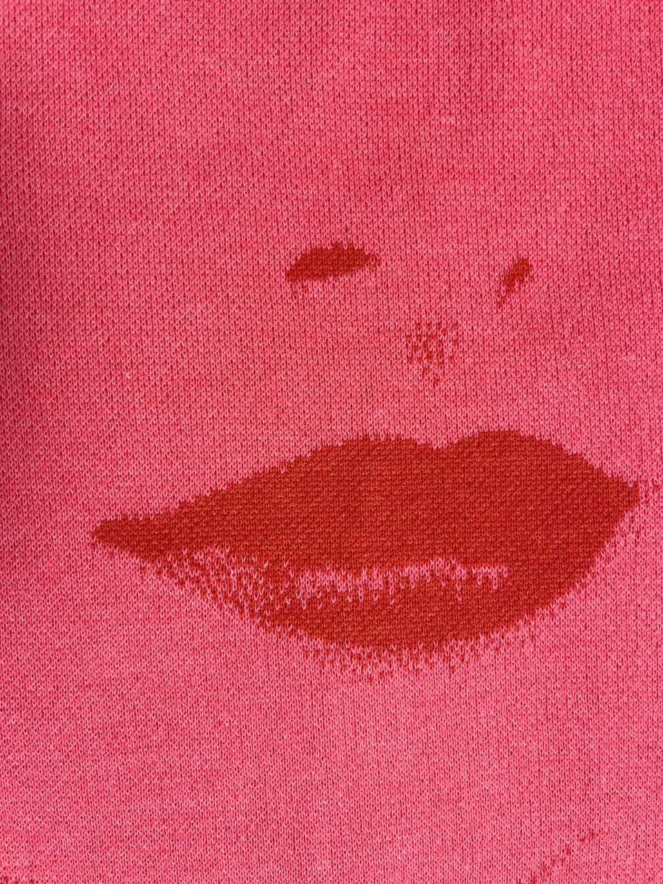 DOLLY Face Hotpink Red Crewneck Short Sleeve