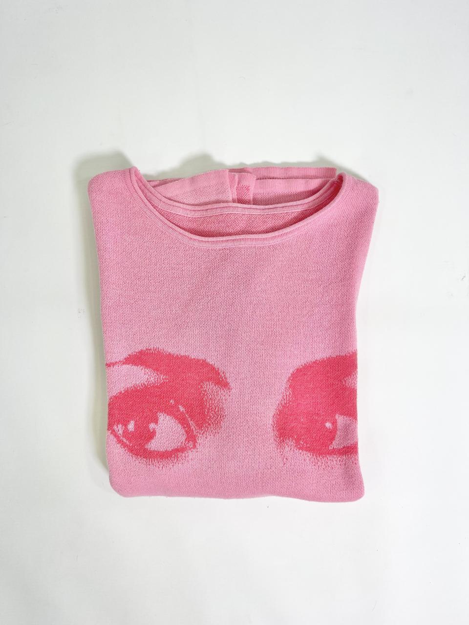 DOLLY Face Bubblegum pink Hotpink Crewneck Short Sleeve