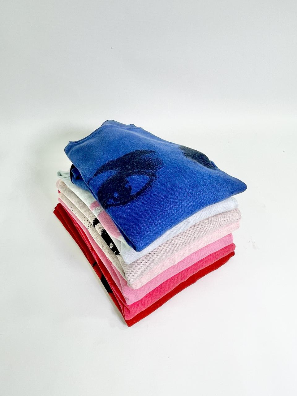 DOLLY Face Dorothy Royal Blue Navy Sweater