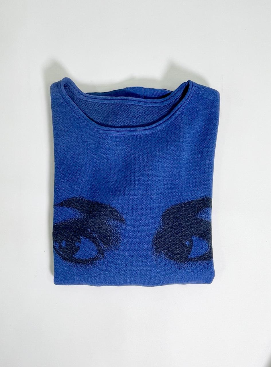 DOLLY Face Dorothy Royal Blue Navy Sweater
