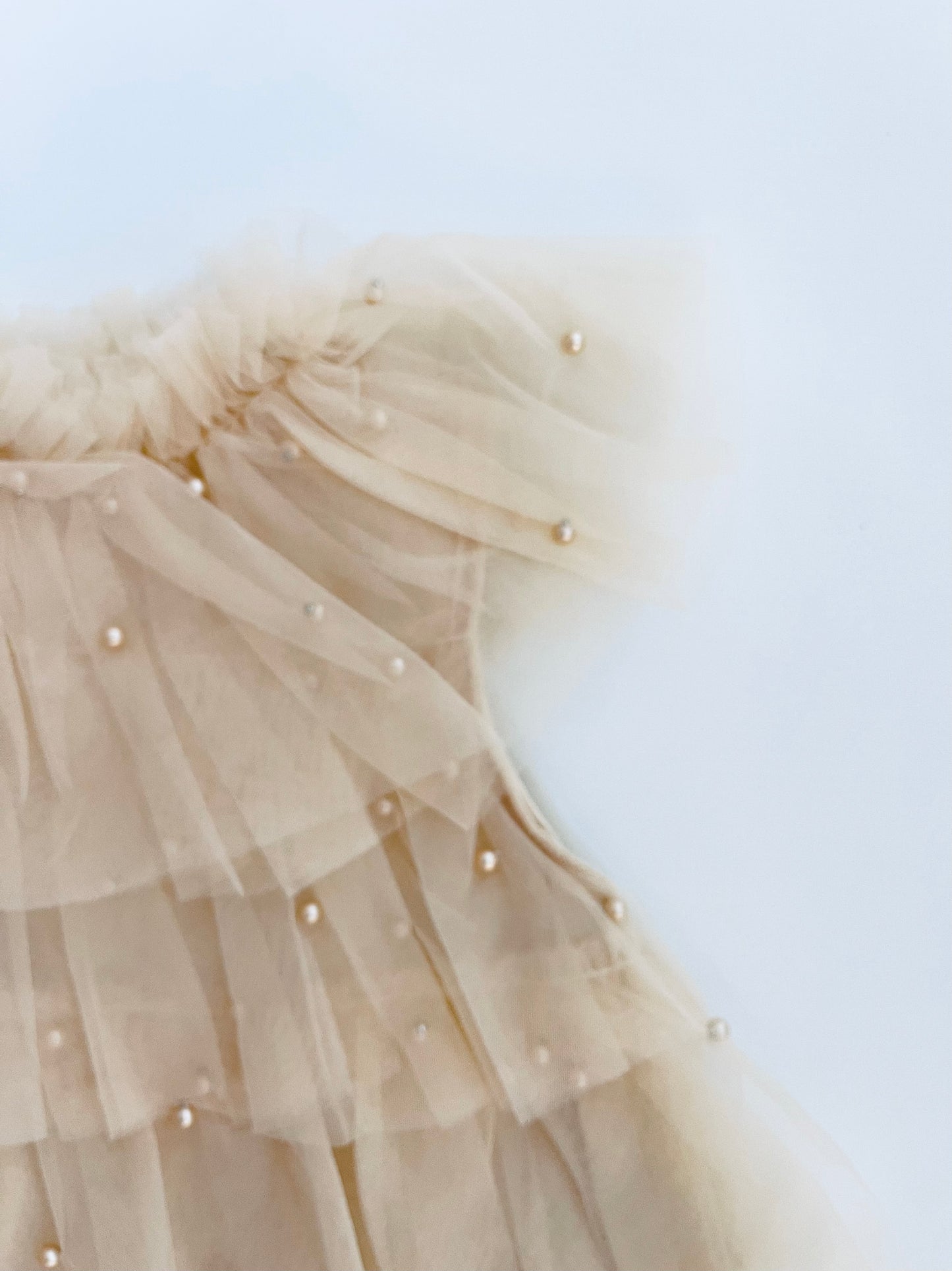 DOLLY® PEARL TUTULLY TIERED TULLE TUTU DRESS cream  ⚪