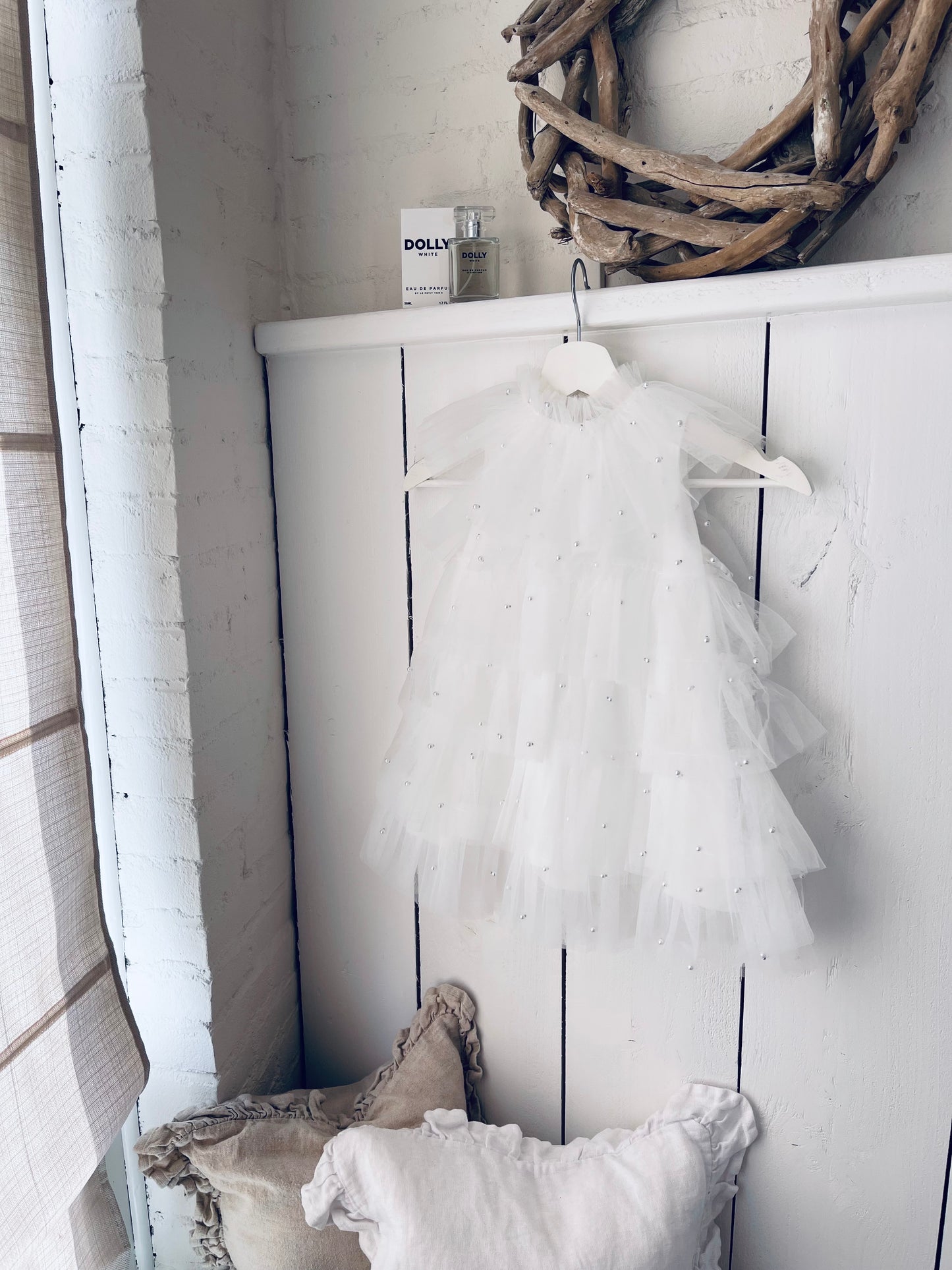 DOLLY® PEARL TUTULLY TIERED TULLE TUTU DRESS white  ⚪