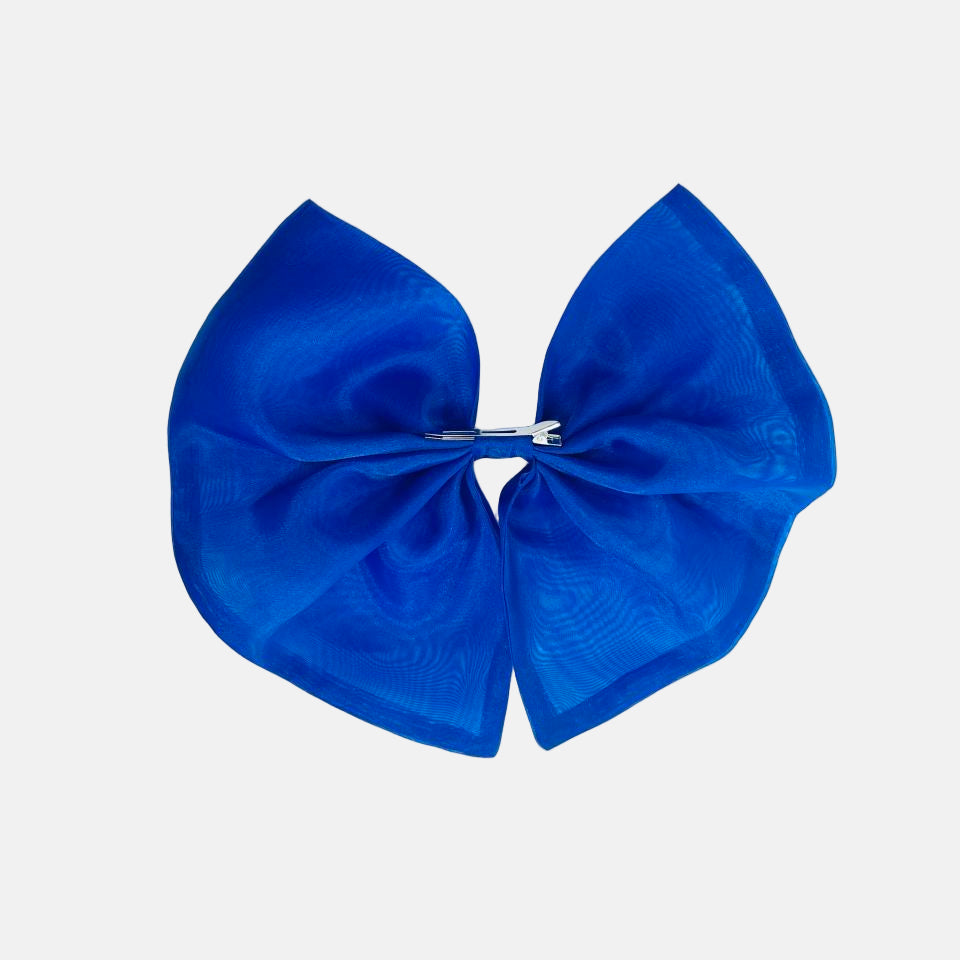 DOLLY BIG ORGANZA HAIR BOW royal blue