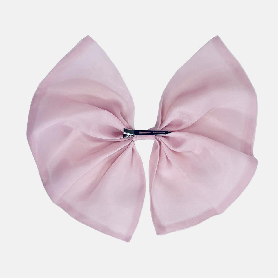 DOLLY BIG ORGANZA HAIR BOW dusty pink