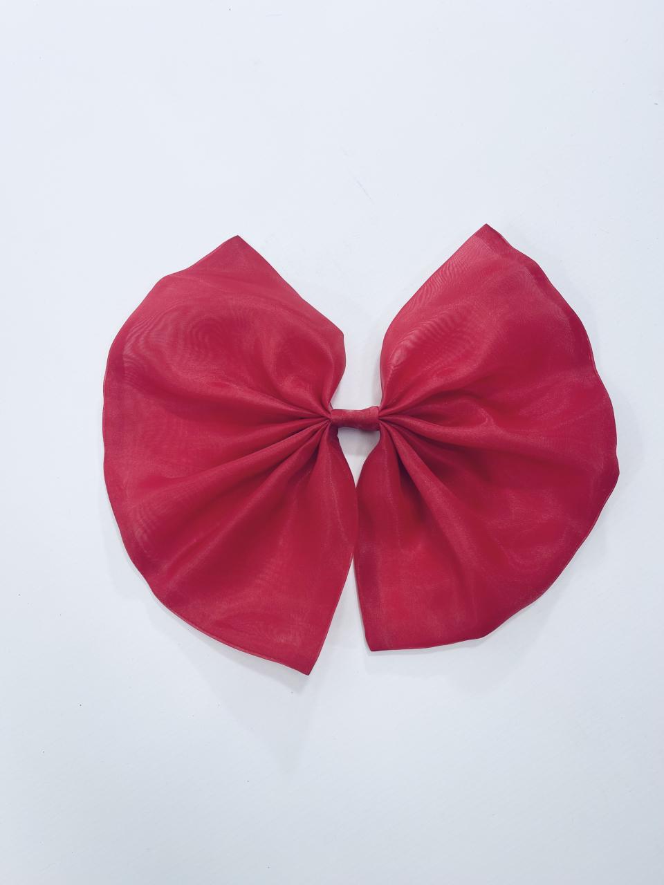 DOLLY BIG ORGANZA HAIR BOW red
