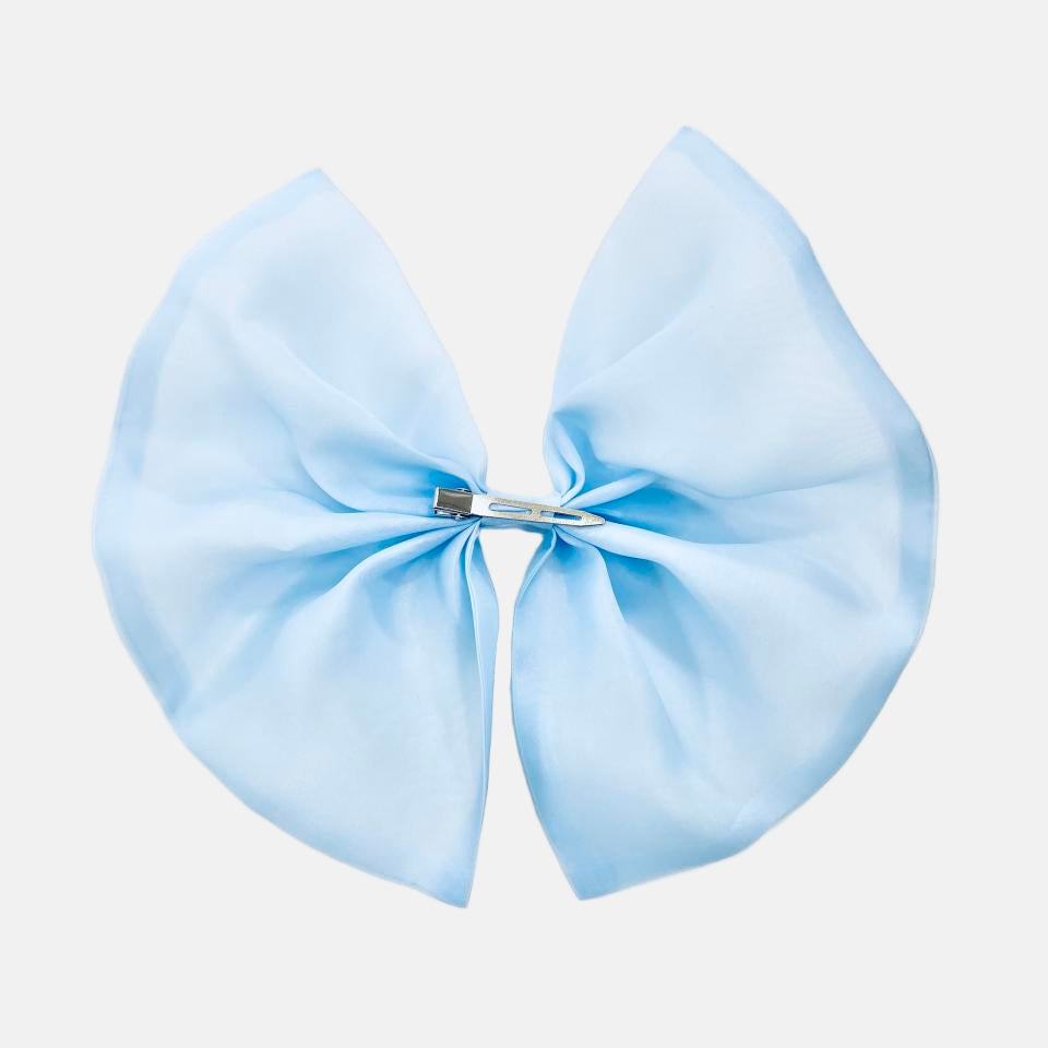 DOLLY BIG ORGANZA HAIR BOW light blue