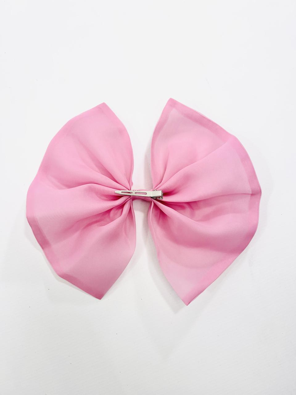 DOLLY BIG ORGANZA HAIR BOW sugar pink