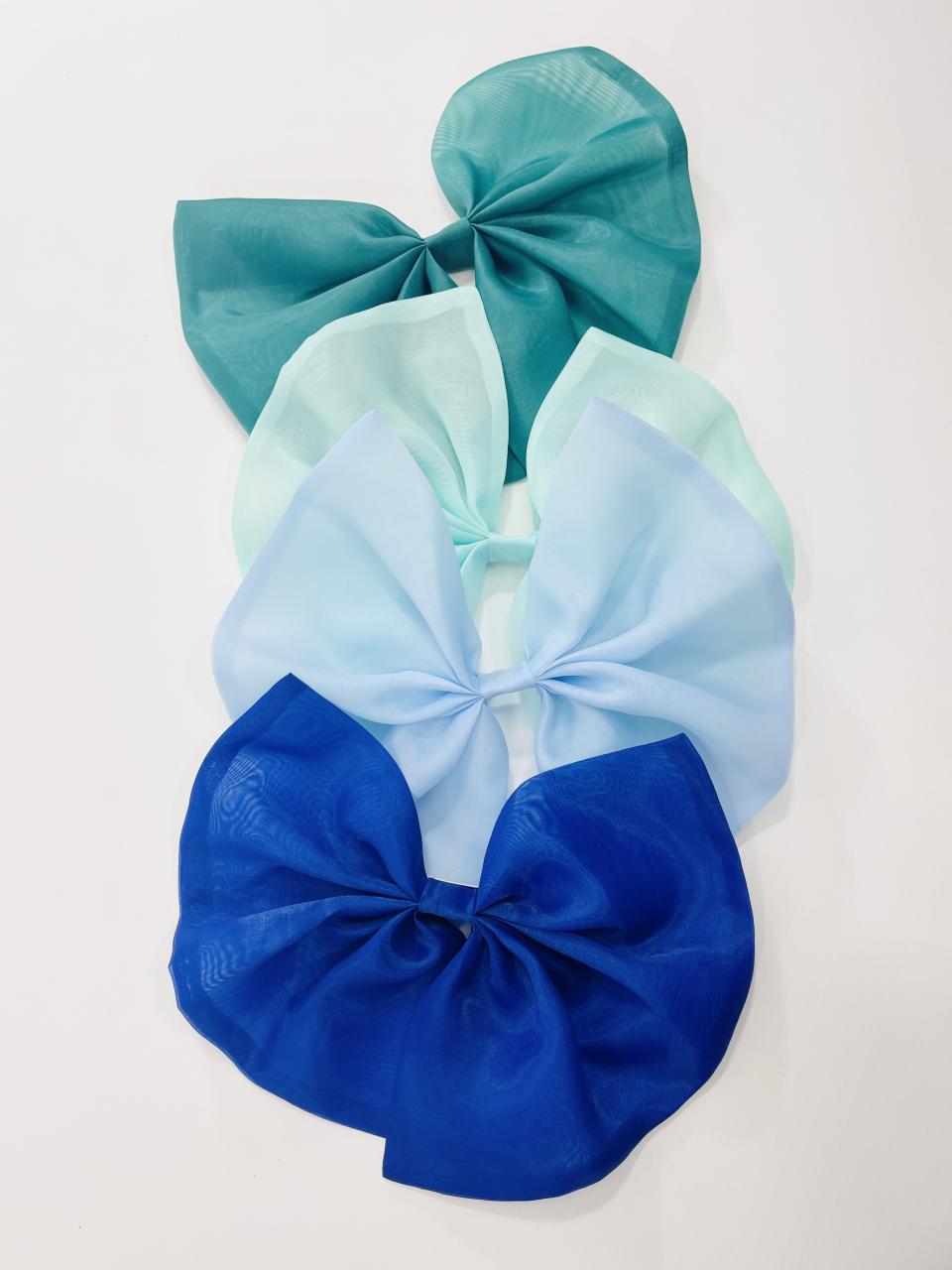 DOLLY BIG ORGANZA HAIR BOW royal blue